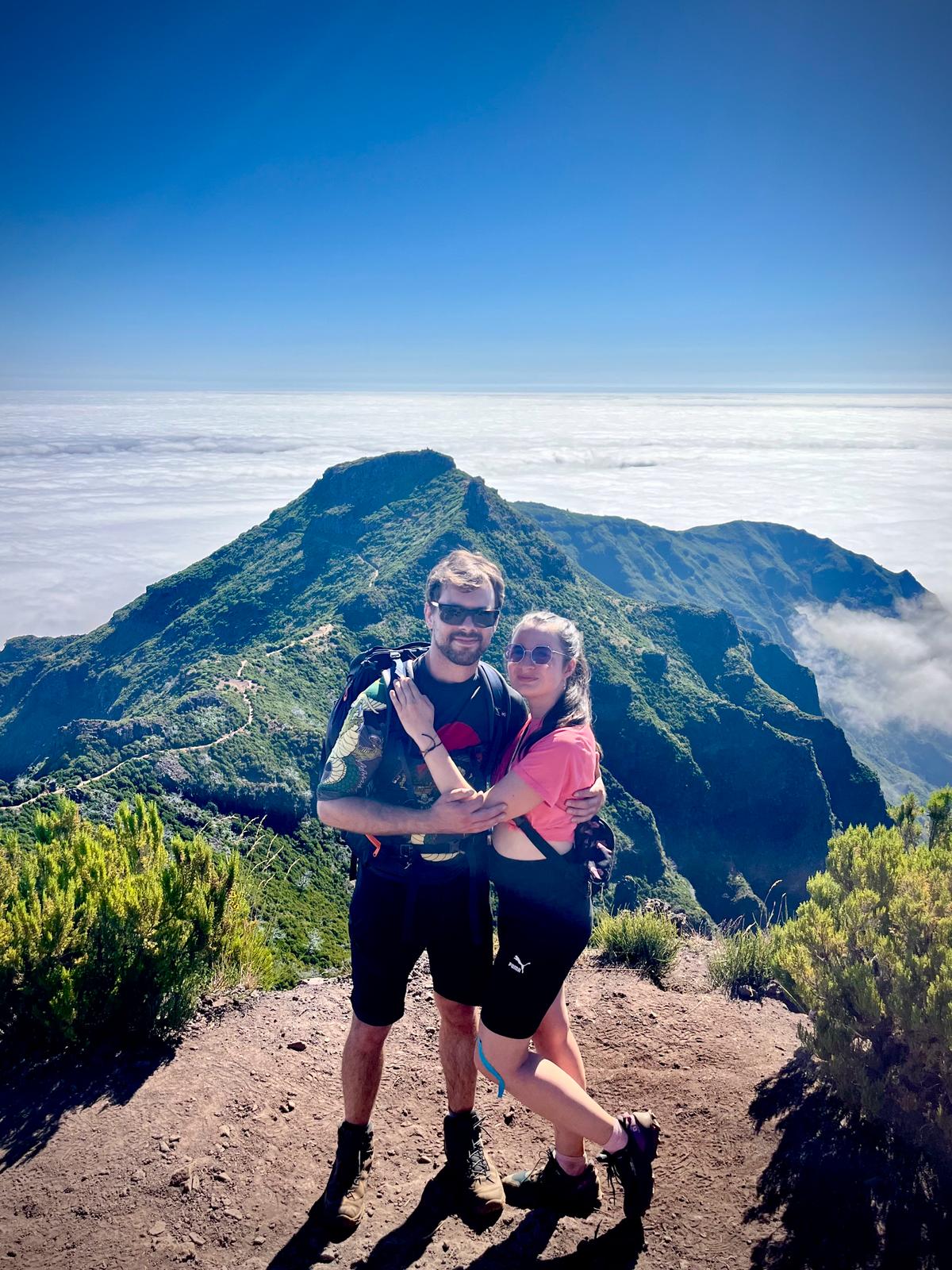 Verča a Radek na vrcholu, Madeira